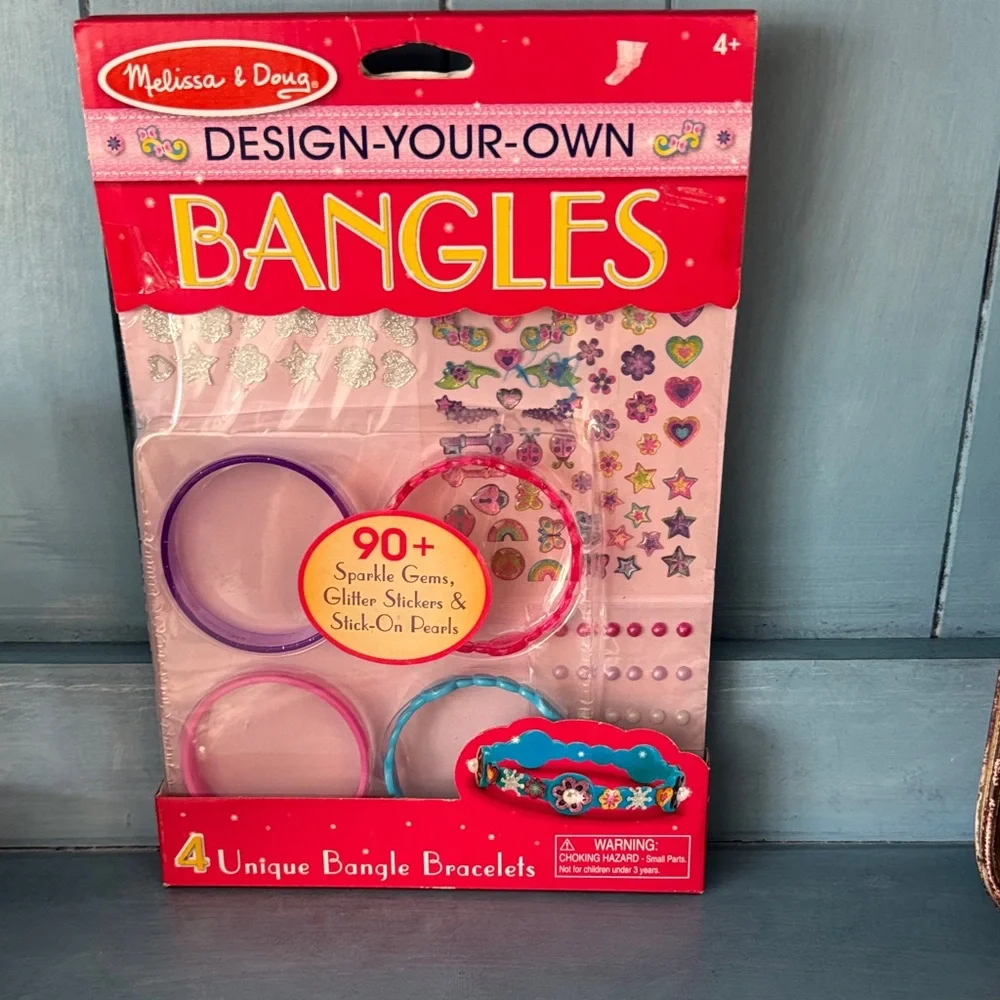 Melissa & Doug Design-Your-Own Bangles - Red, Purple, Blue
